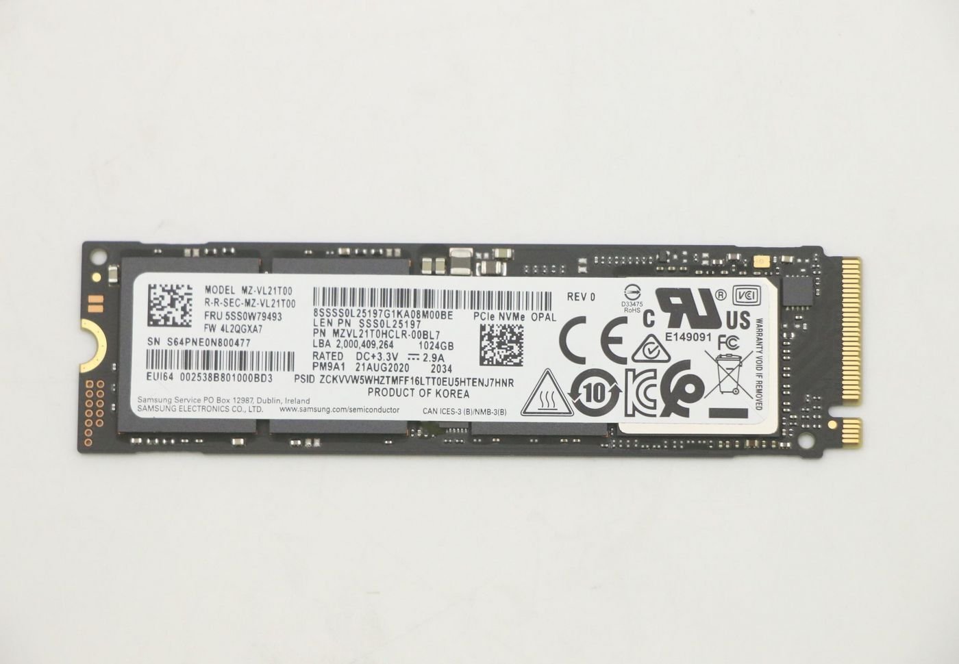 Lenovo 1TB M.2 2280 PCIE