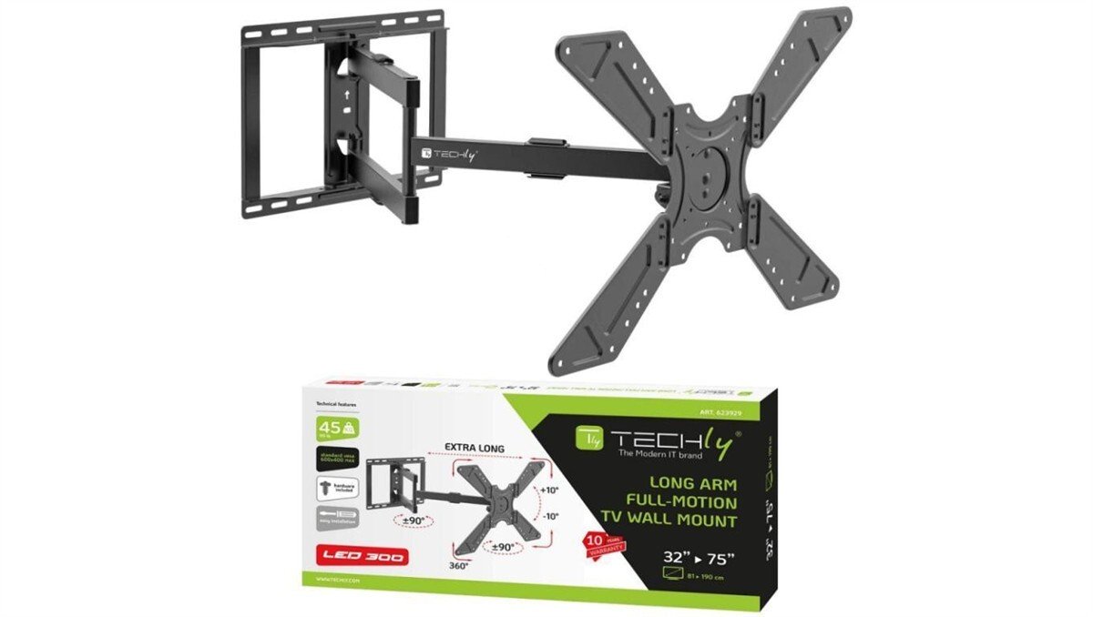 Techly Sienas stiprinājums do TV/LCD 32-75