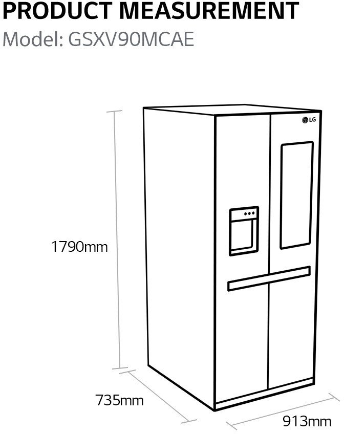Ledusskapis LG GSXV90MCAE | GSXV90MCAE.AMCQEUR