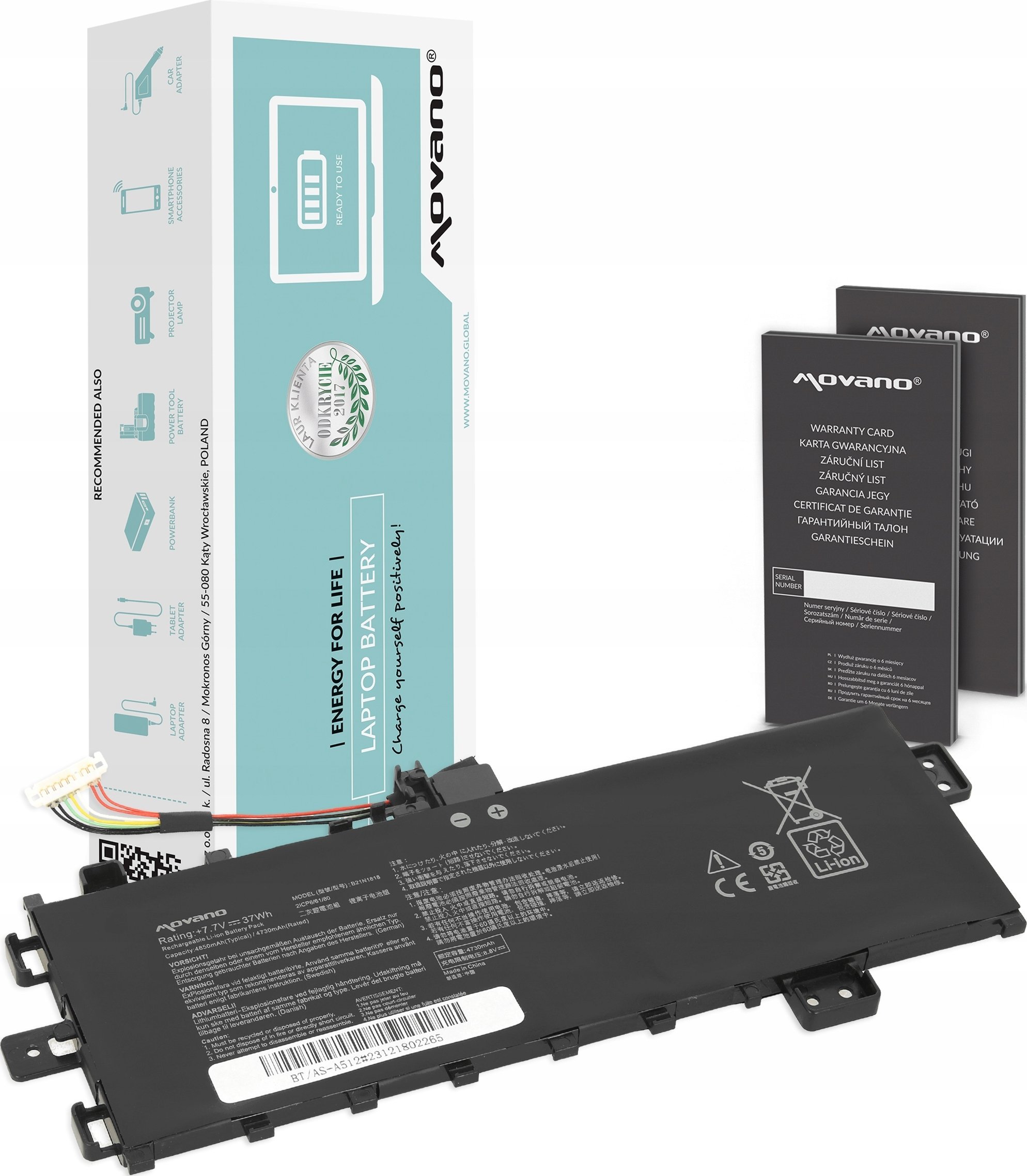 Movano B21N1818 C21N1818 do Asus VivoBook