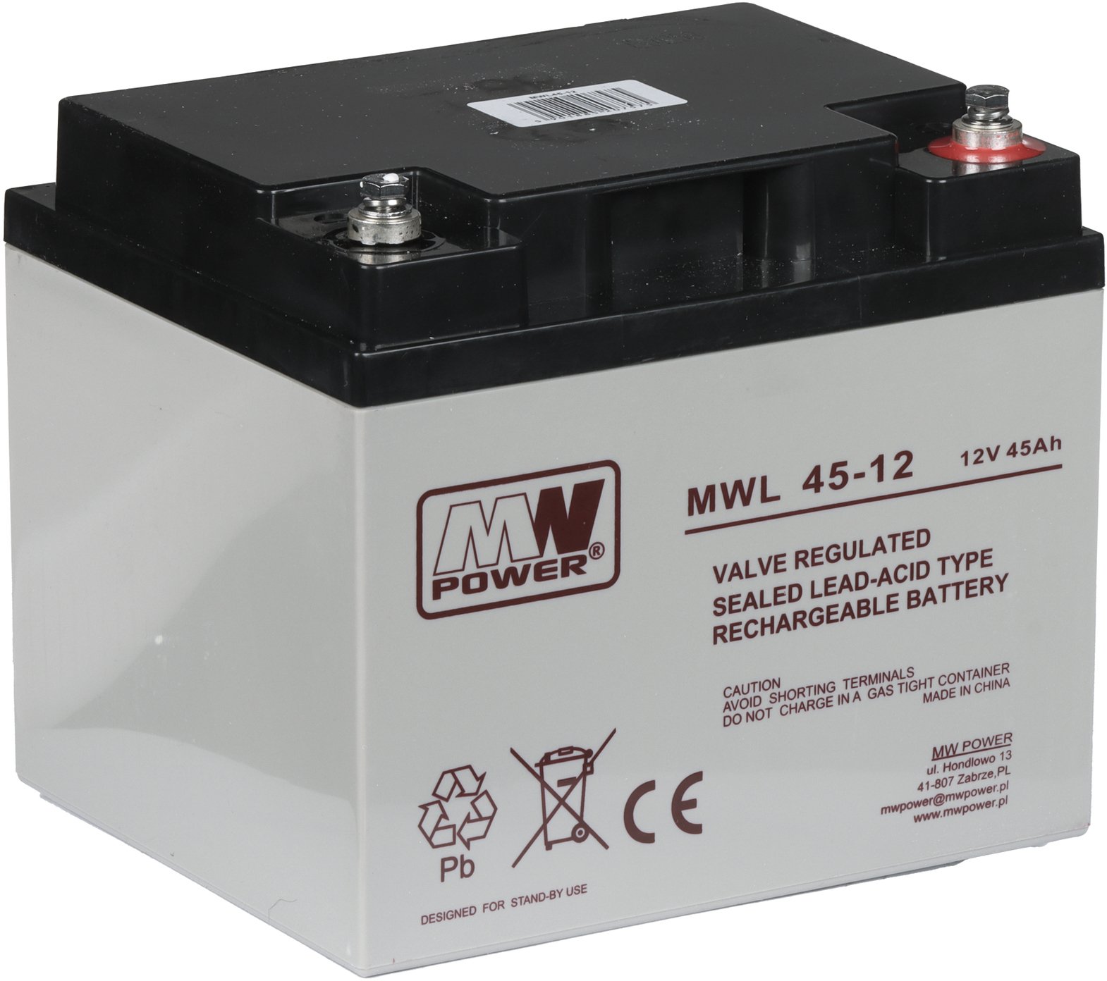 MW Power Akumulator (12V/45AH-MWL) | 12V/45AH-MWL