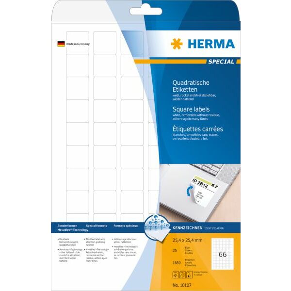Herma Etykiety odklejalne 10107 Movables, A4
