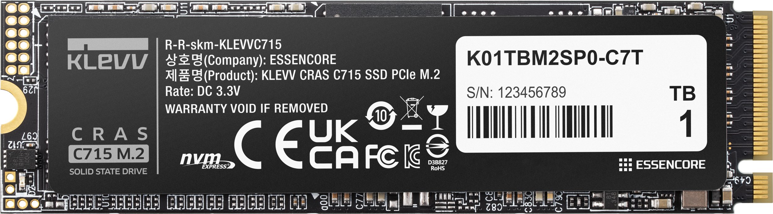 Usorteret 1 TB KLEVV C715 M