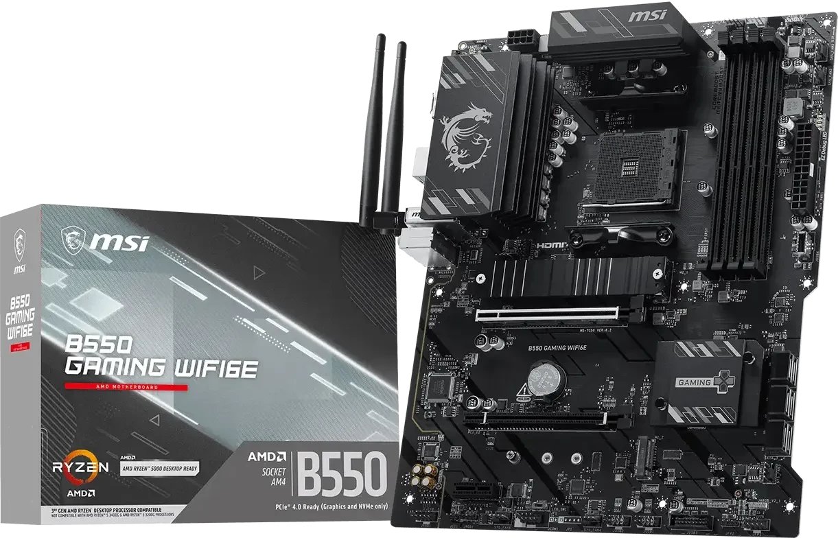 MSI B550 GAMING WIFI6E Motherboard, AM4