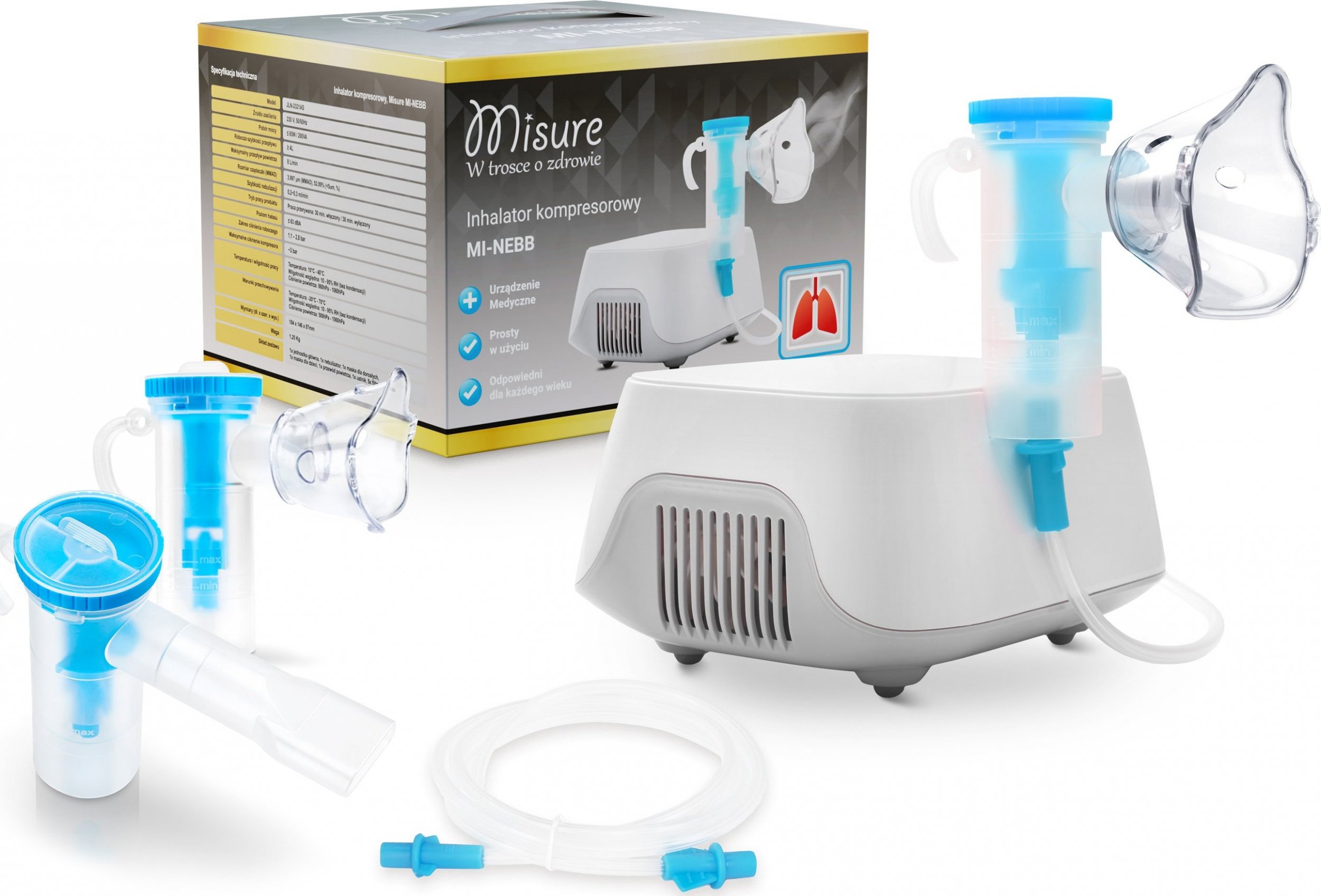 Misure kompresorowy MI-NEBB | Inhalator kompresorowy