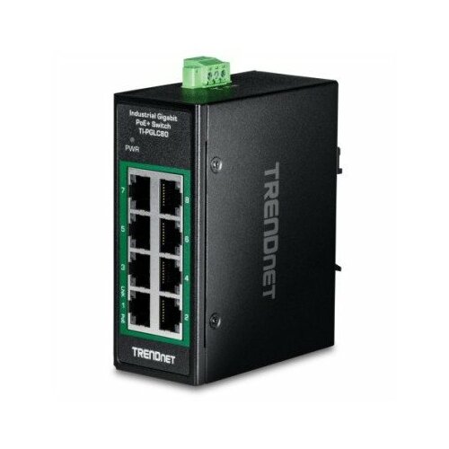 TRENDnet TI-PGLC80 8-portowy gigabitowy przemysłowy PoE+