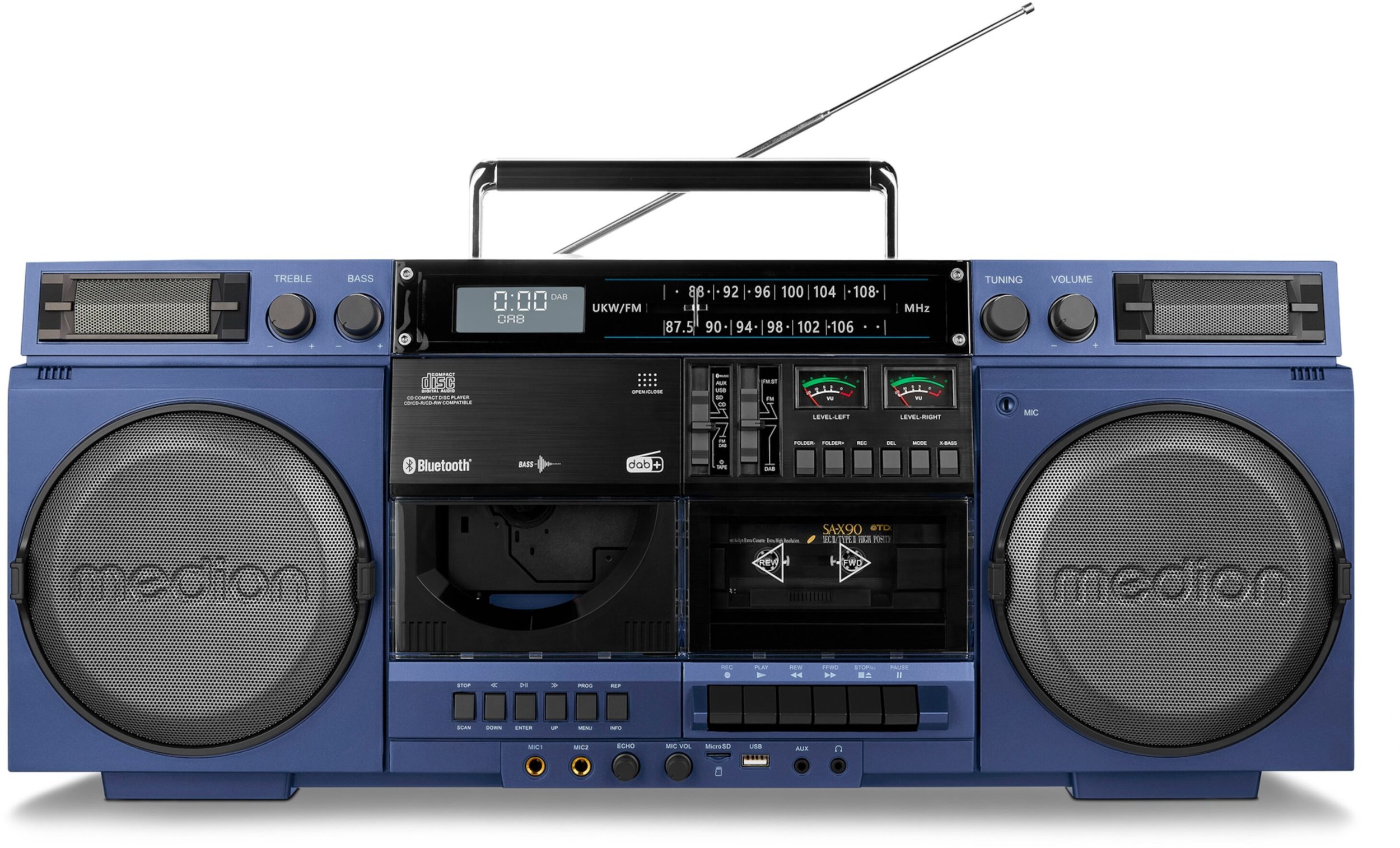 Medion LIFE® P66538 Retro Boombox blue