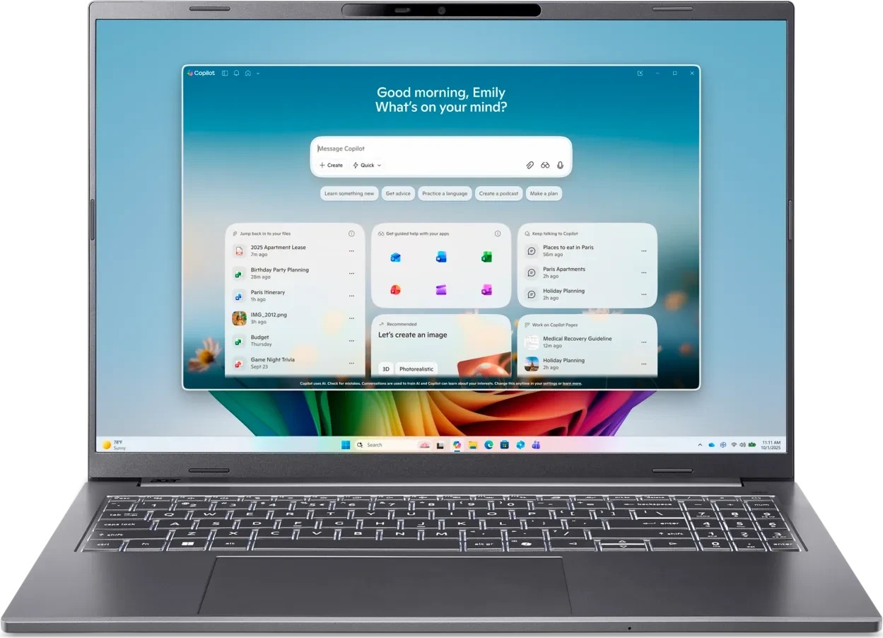 Acer Aspire 16 AI A16-A71M-R93M NX