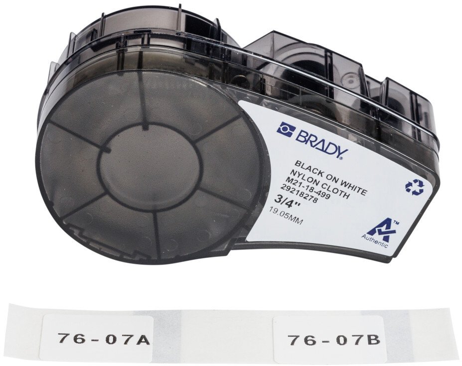Brady Nylon cloth labels for M210