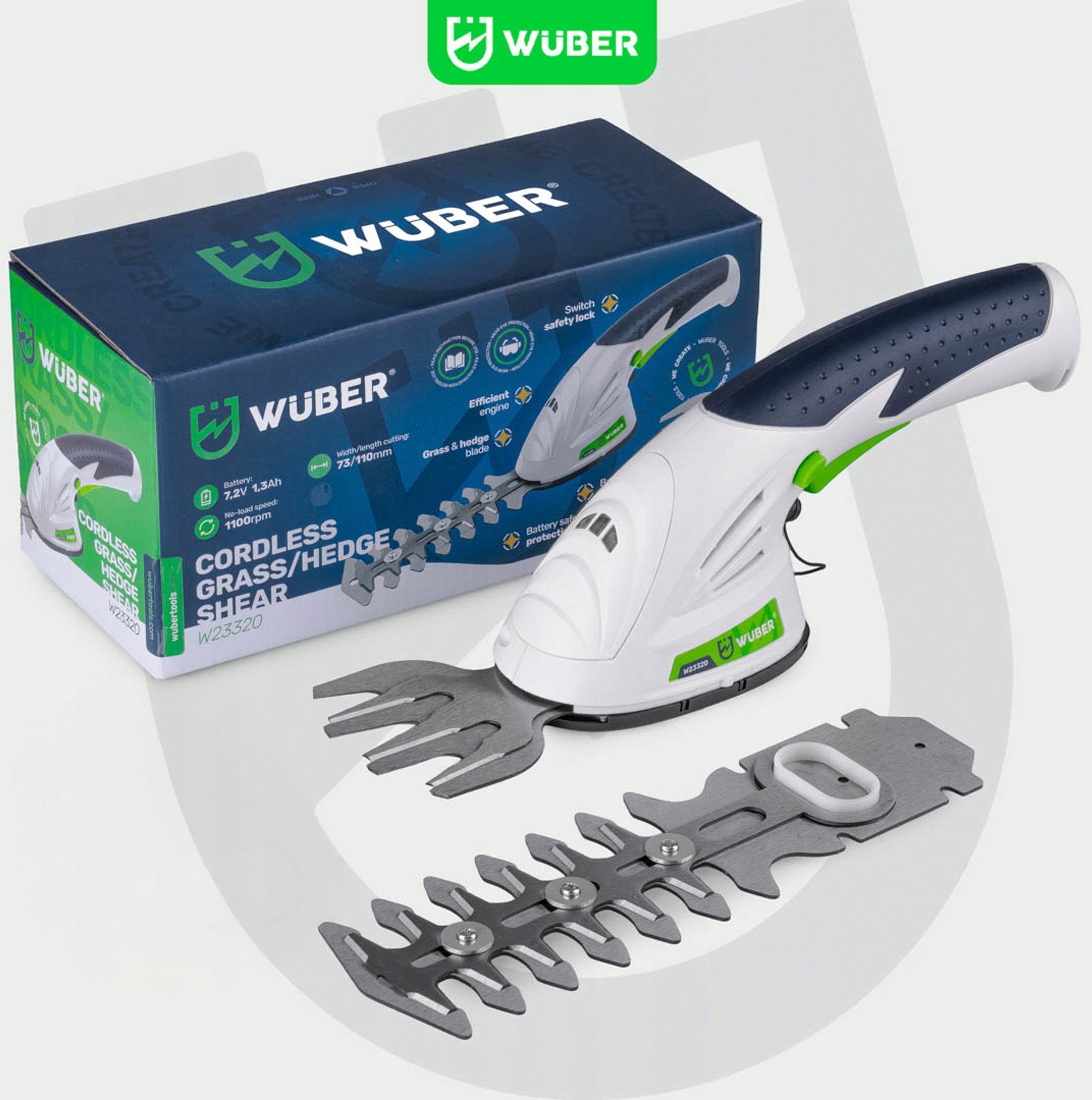 Wuber Akumulatorowy trymer 2in1 do żywopłotu