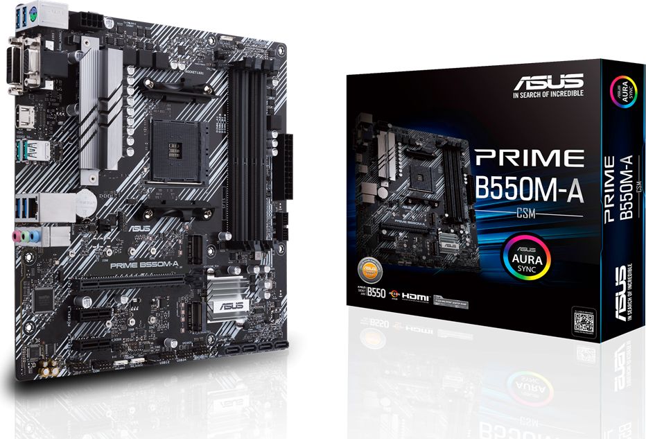 ASUS Prime B550M-A/CSM Motherboard, AM4, AMD