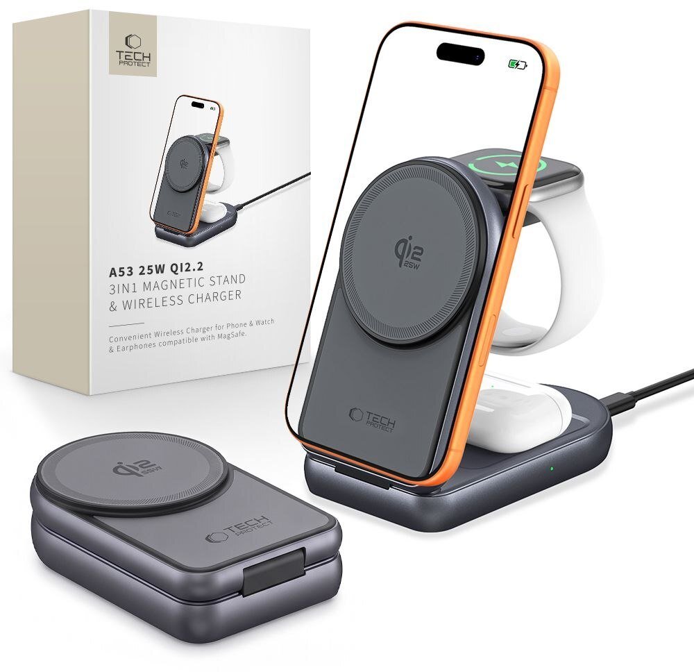 Charger PowerNeed TECH-PROTECT A53 3IN1 MAGNETIC
