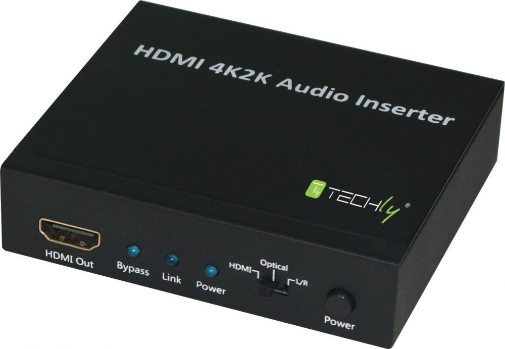 Techly HDMI 2K4K AUDIO INSERTER HDMI/TOSLINK/AUDIO