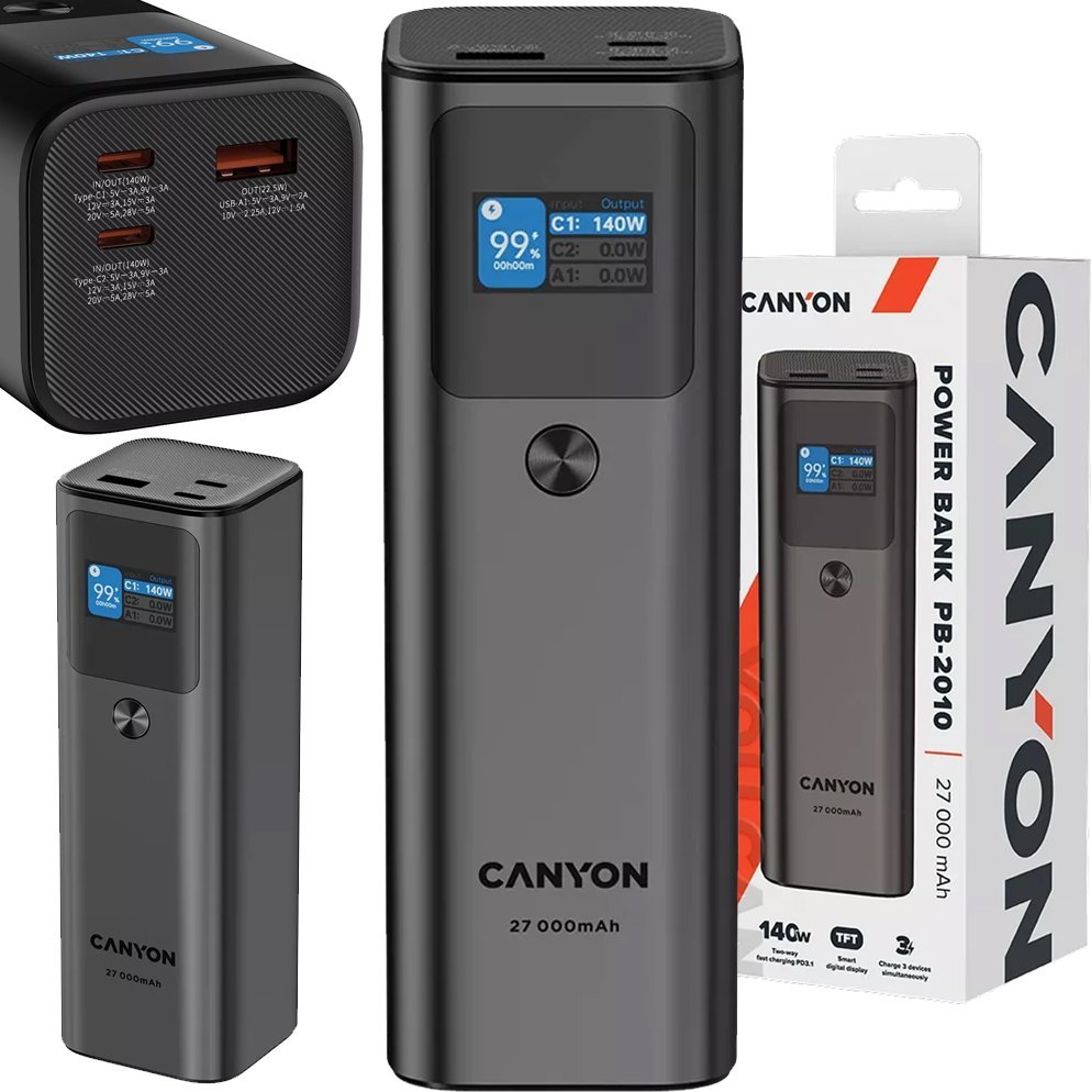 Canyon PB-2010 TFT Power Bank 27000