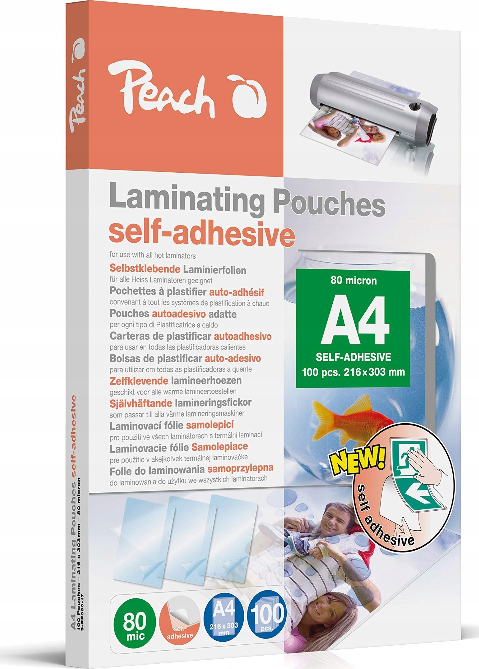 Peach Folia Do Laminowania A4 (303X216Mm)