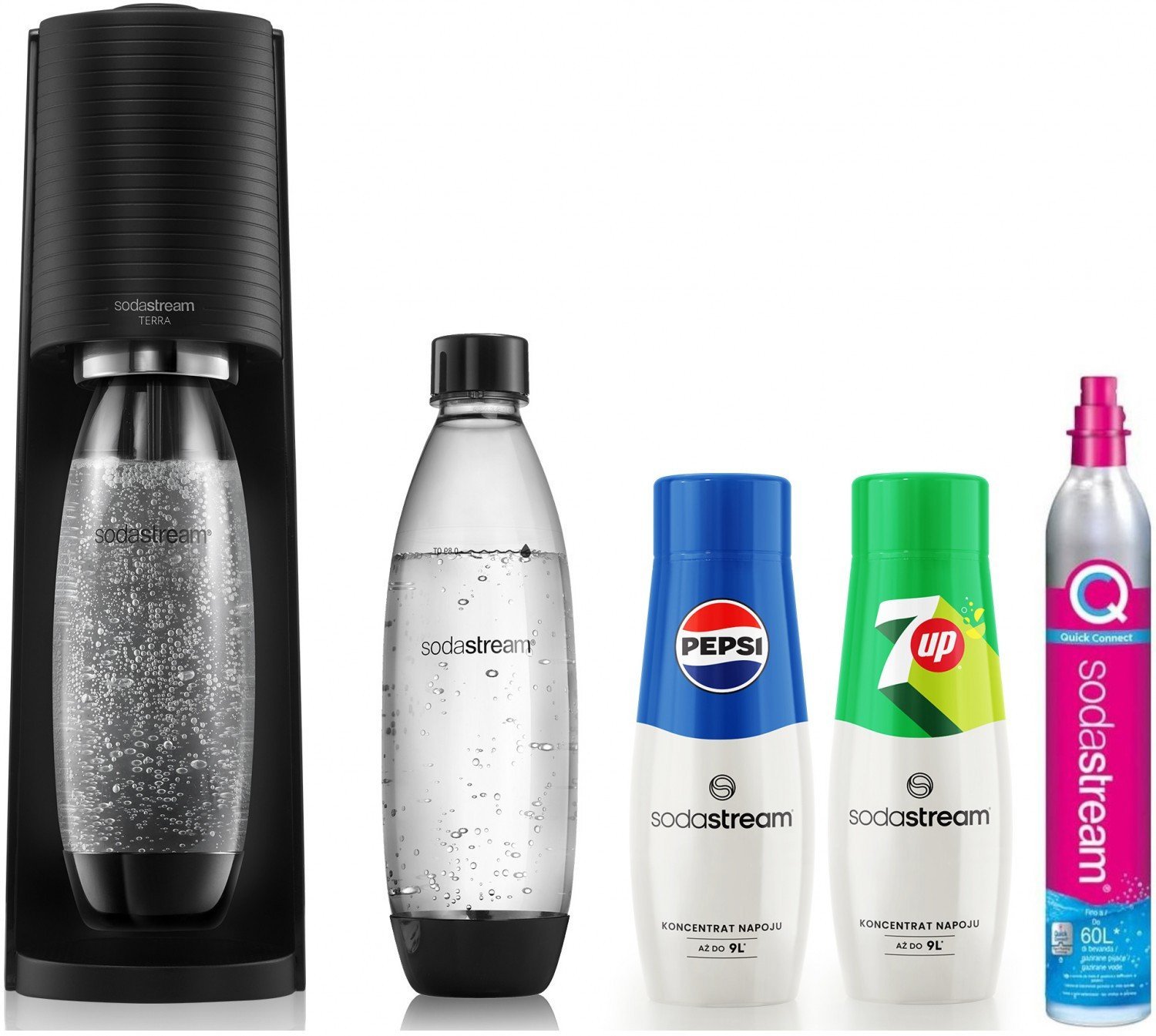 Sodastream Terra + 2 bottles +