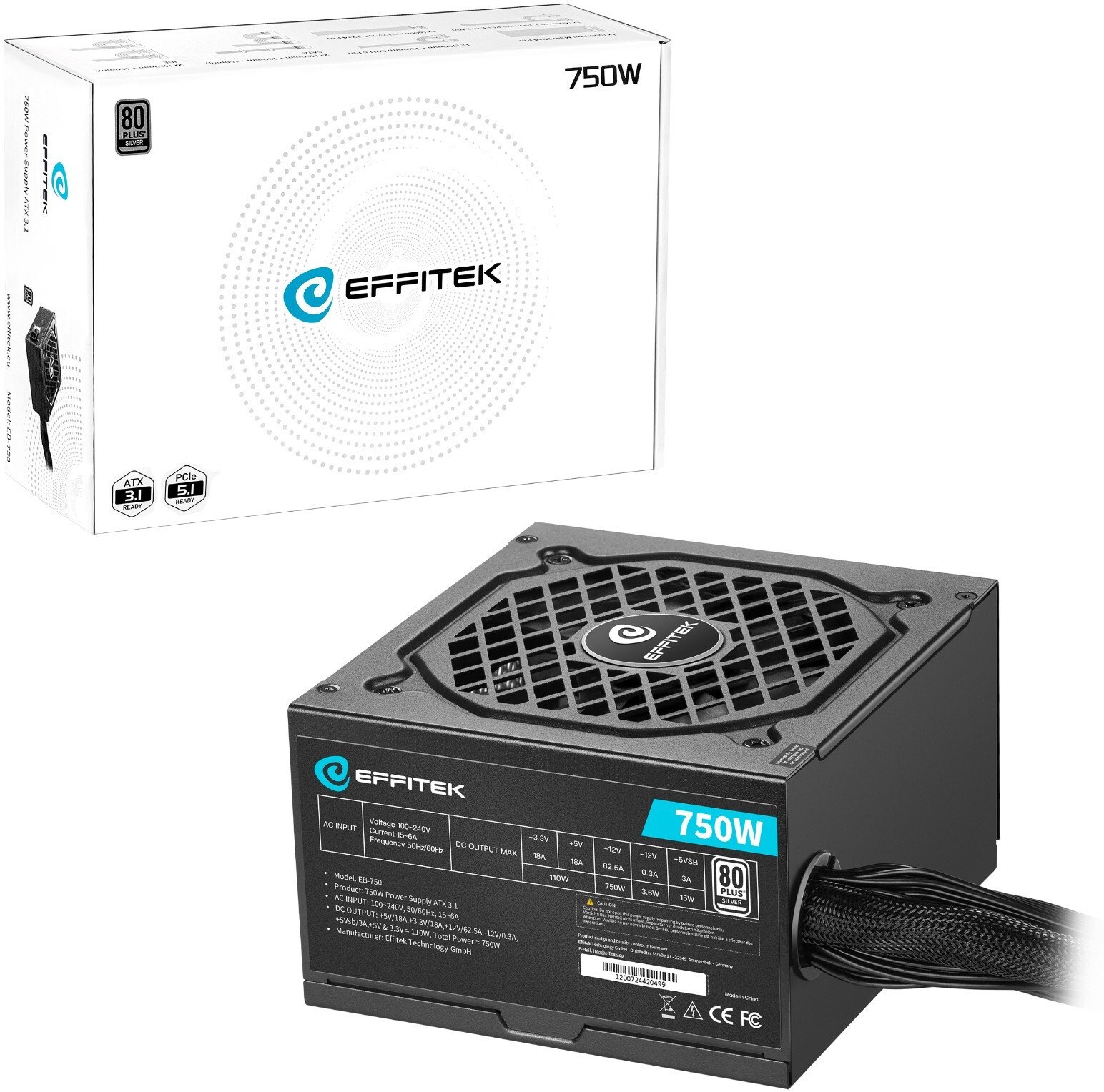 Super Flower Effitek Silver 750W ATX