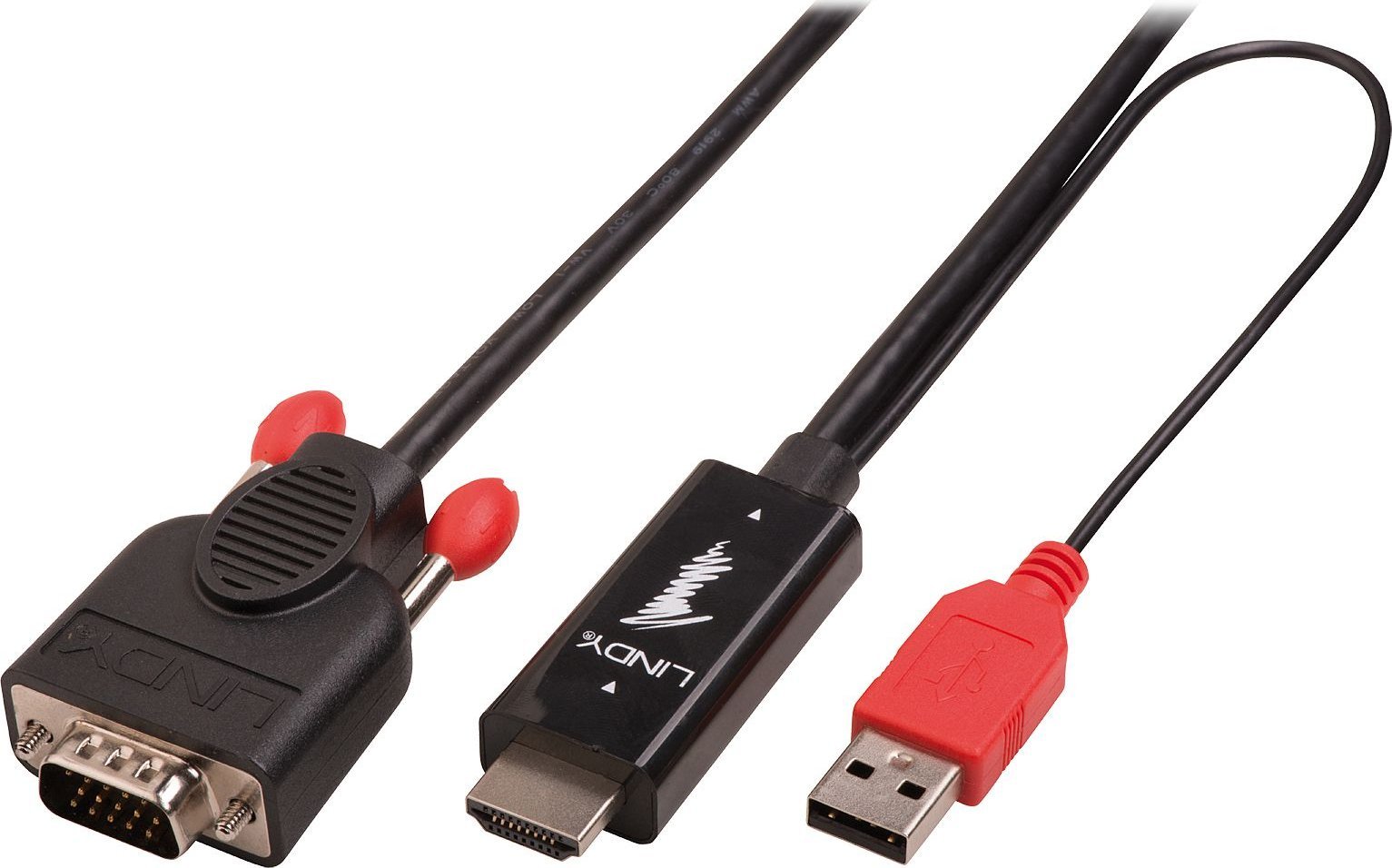 Kabel Lindy HDMI - D-Sub (VGA)