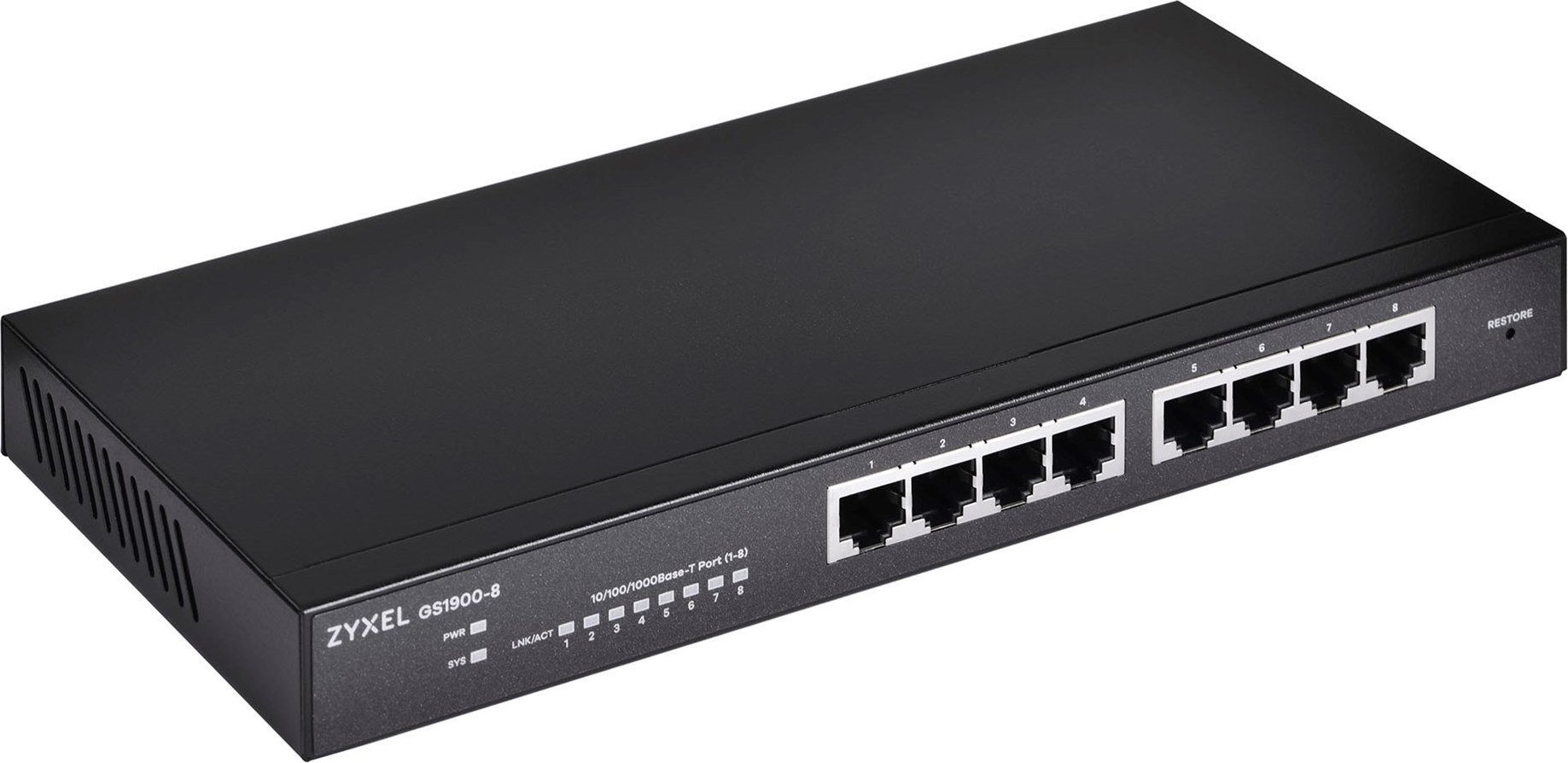 ZyXEL GS-1900-8 switch 8x1GbE RJ-45 |