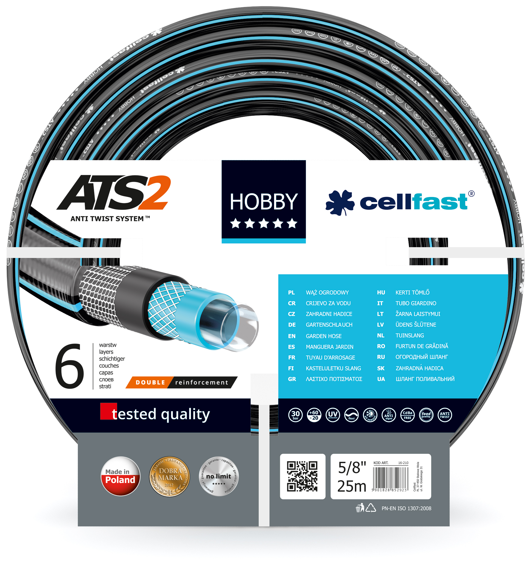 Cellfast Wąż ogrodowy Hobby 5/8" 25m