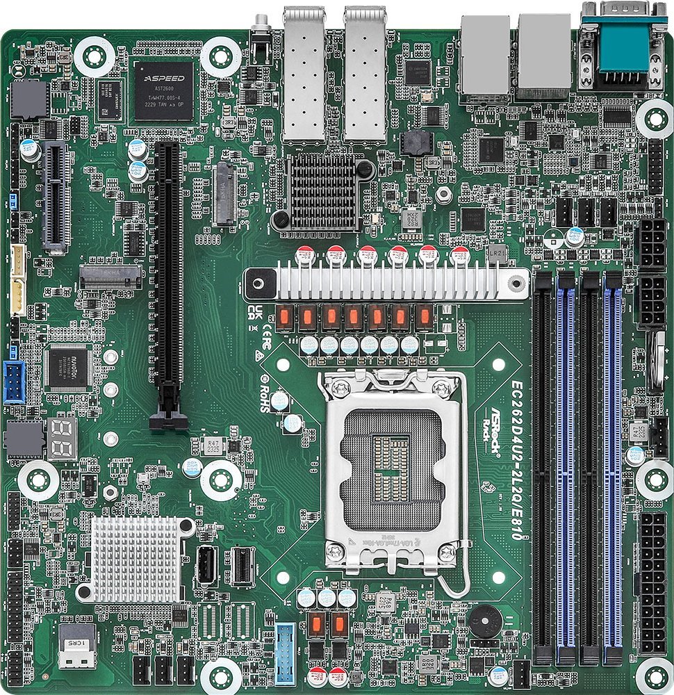 ASRock  motherboard EC262D4U2-2L2Q/E810 micro-ATX socket 1700