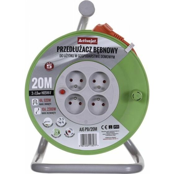Activejet AJE-PB/20M reel extension cord 20m