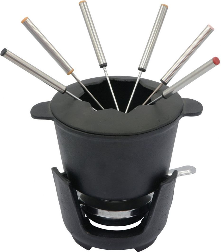 KingHoff FONDUE ŻELIWNE ZESTAW DLA 6