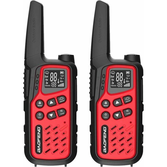 Walkie-Talkie Baofeng BF-T25E Red, 2 pieces