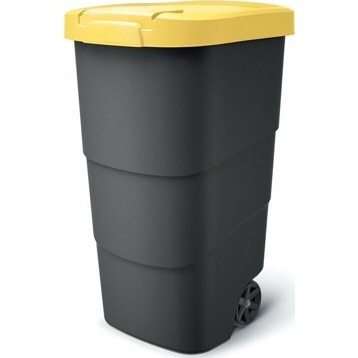 Kosz na śmieci Prosperplast żółty 90L