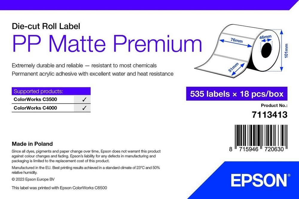 Epson PP MATTE LABEL PREM DIE-CUT/ROLL