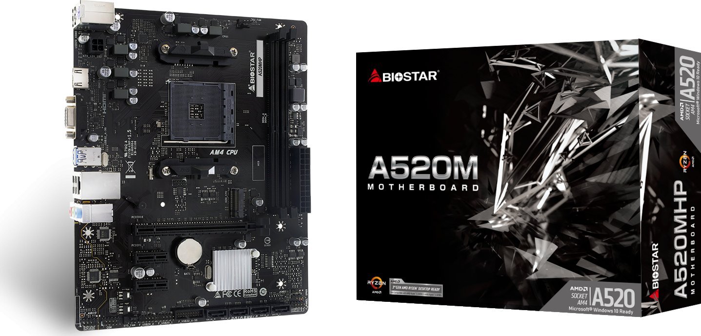 Biostar A520MHP motherboard AMD A520 Socket