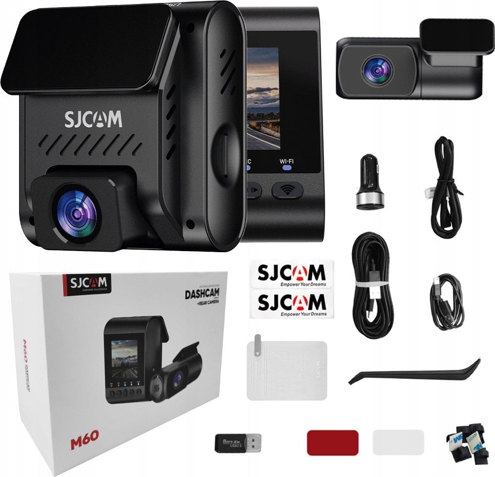 SJCAM M60 Dash Cam, 2CH (black)