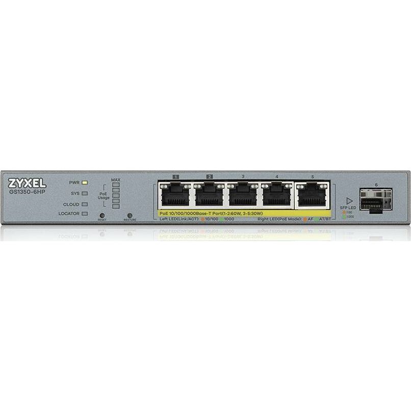 Zyxel GS1350-6HP CCTV PoE LR 60W