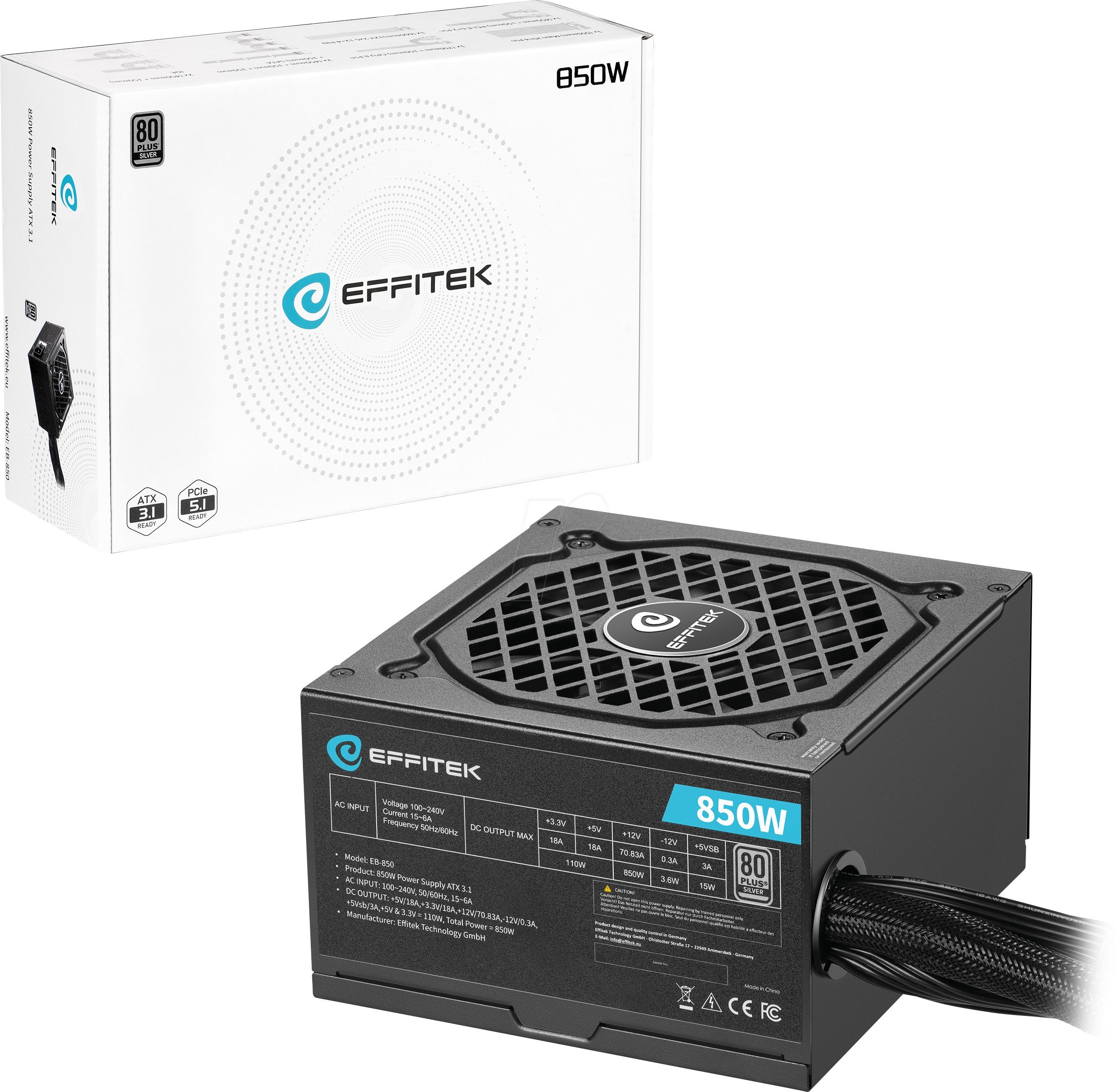 Super Flower Effitek Silver 850W ATX
