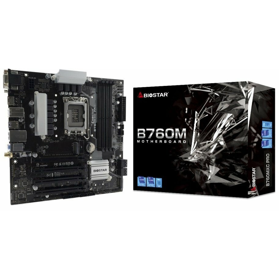 Biostar B760MXC PRO Motherboard, LGA1700, Intel