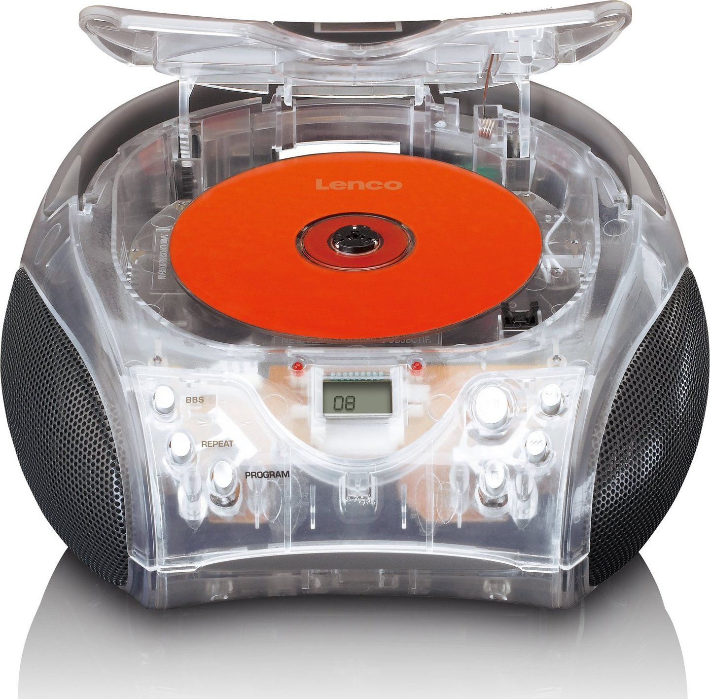 Radioodtwarzacz Lenco SCD-24 transparent | SCD24TRANS