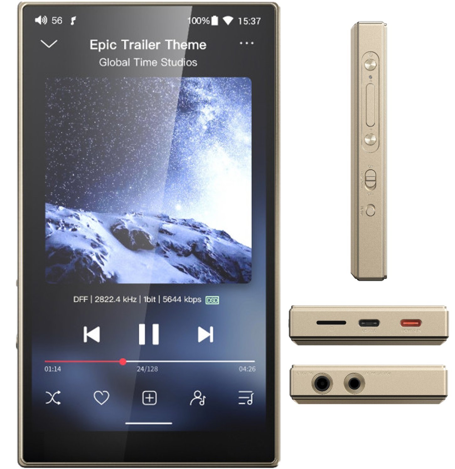 FiiO  Przenośny odtwarzacz audio M21 Titanium