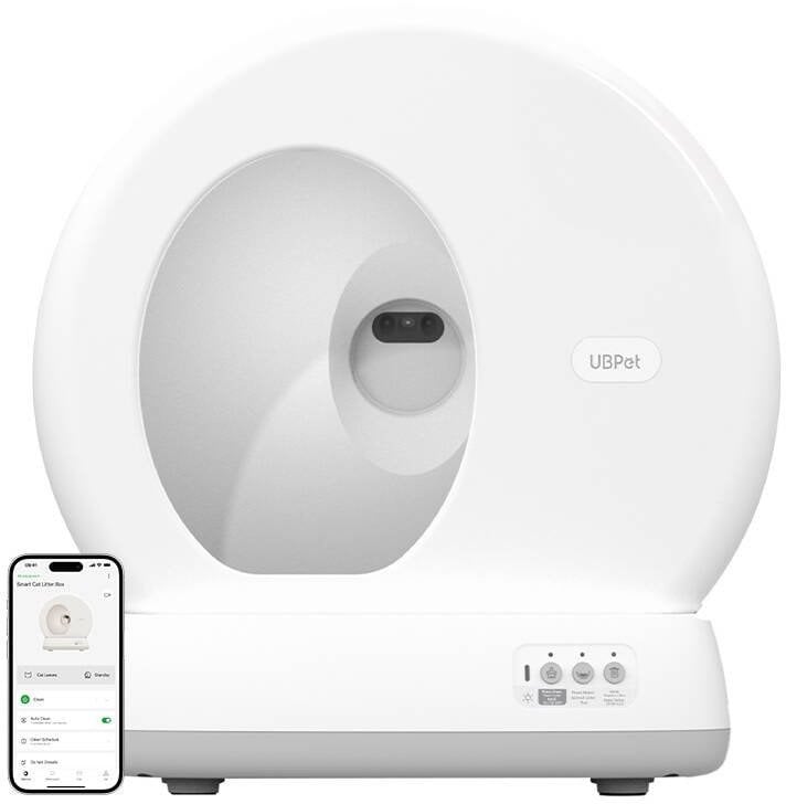 Intelligent self-cleaning cat litterbox with camera