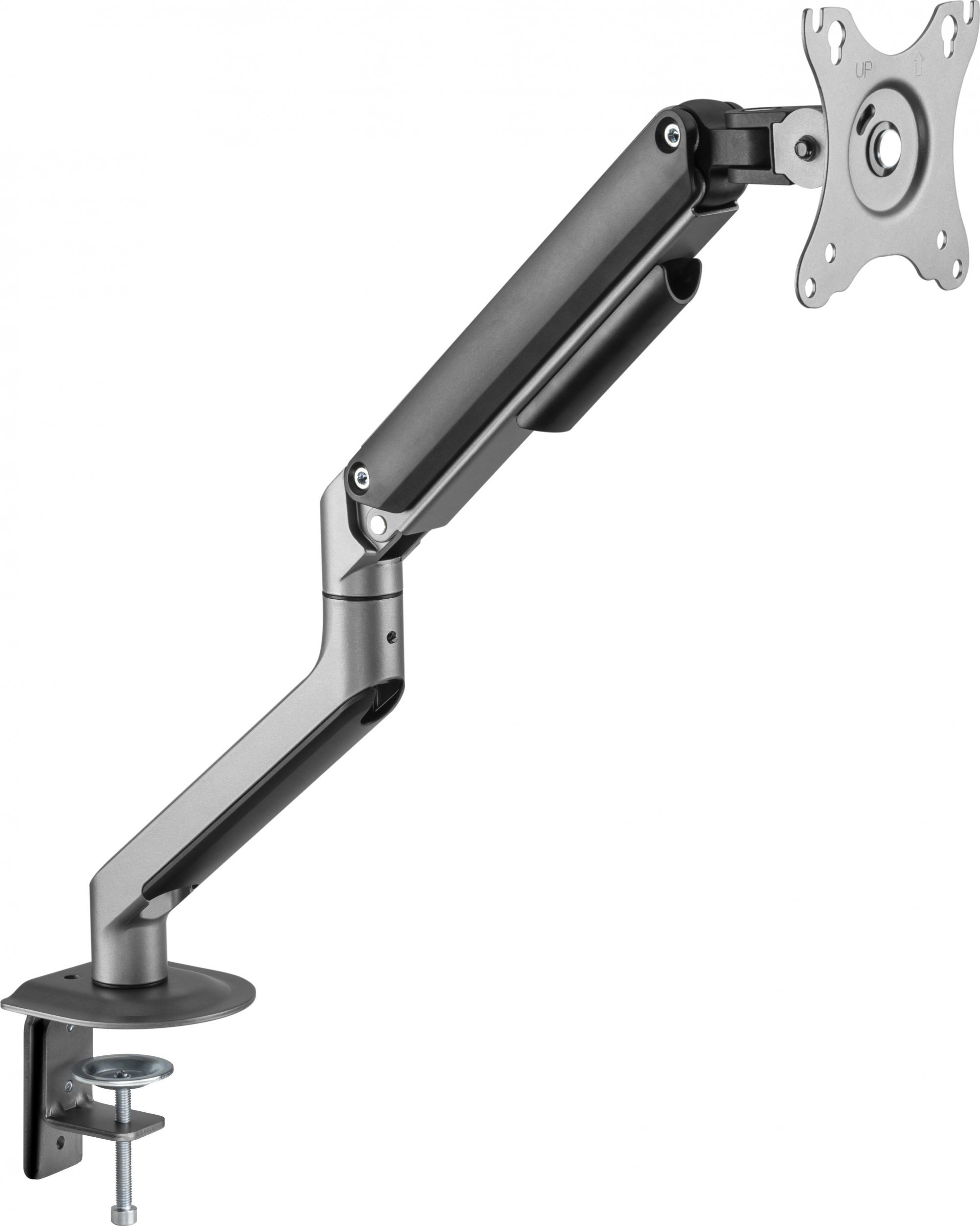 Gembird Gray adjustable desk arm monit