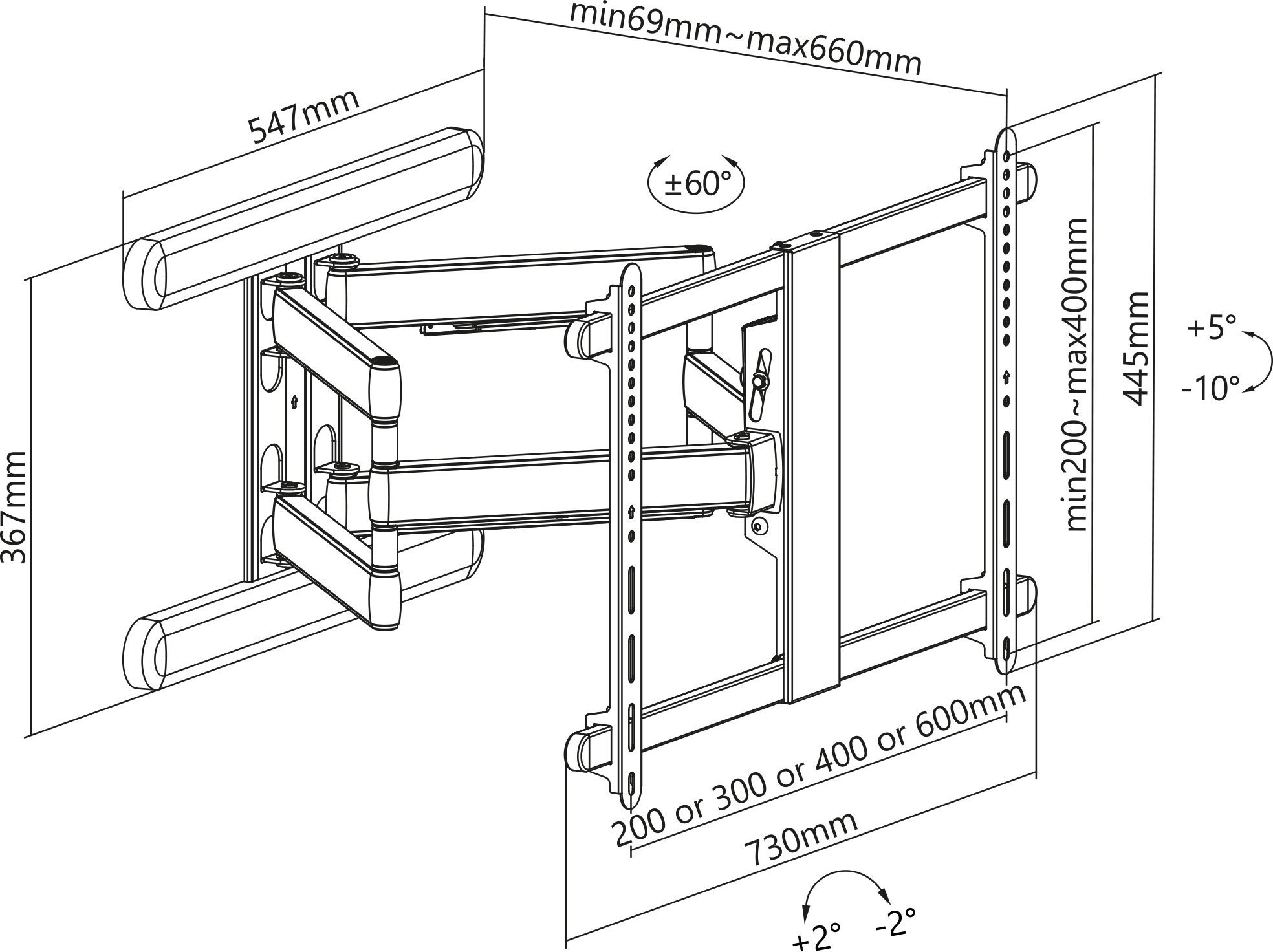 InLine ® Premium Aluminium Wall Mount