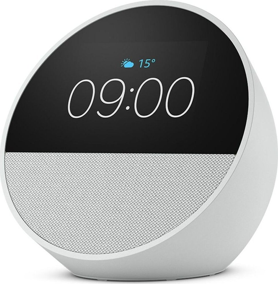 Amazon Echo Spot (2024) with clock