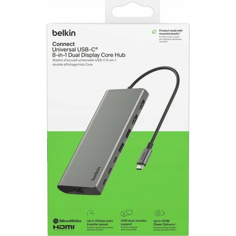 Belkin Universal USB-C 8-in-1-Core-Hub | INC015BTSGY-CZ