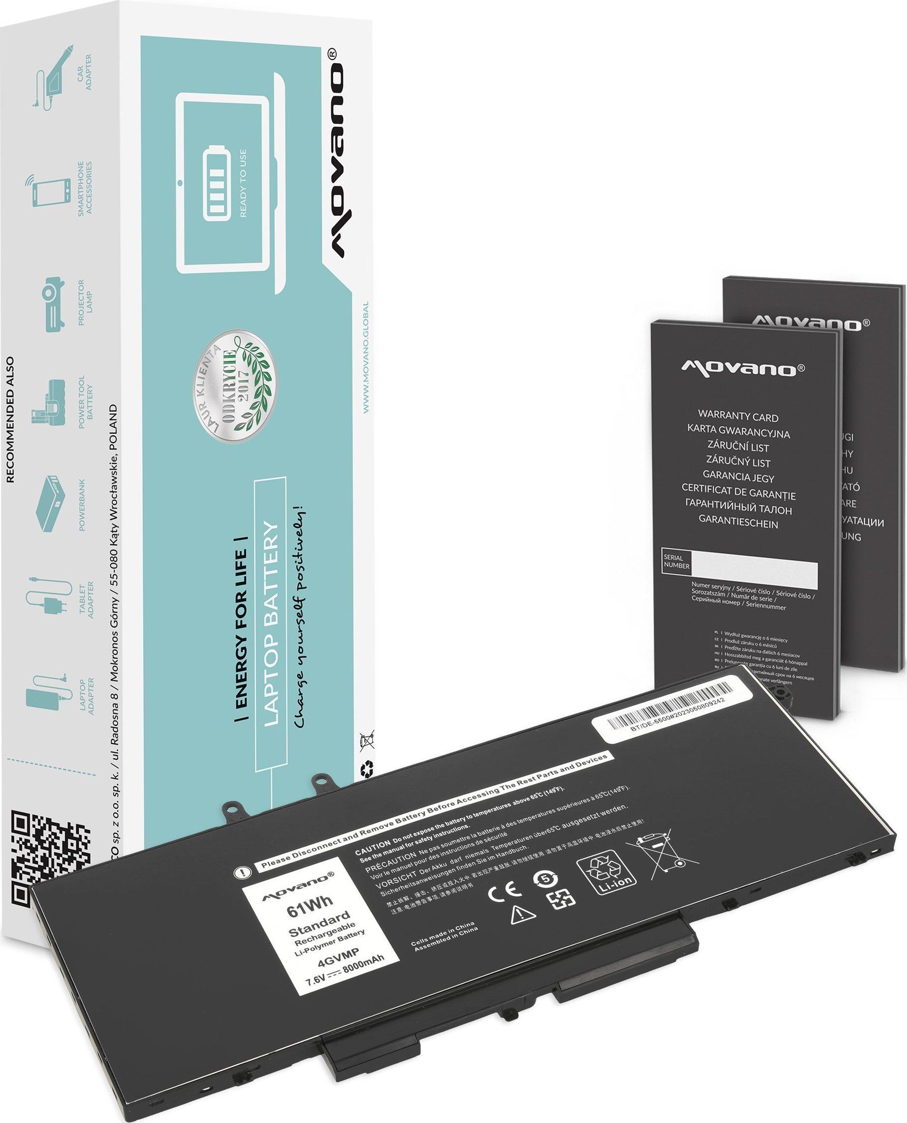 Movano Battery 4GVMP for Dell Latitude