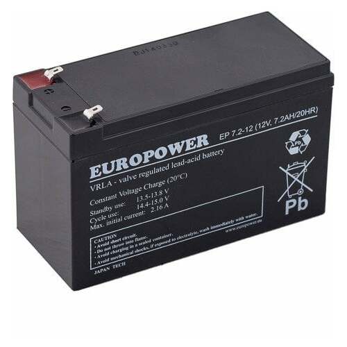 EMU EUROPOWER BATTERY 12V 7.2AH