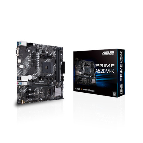 ASUS PRIME A520M-K Motherboard, AM4, AMD