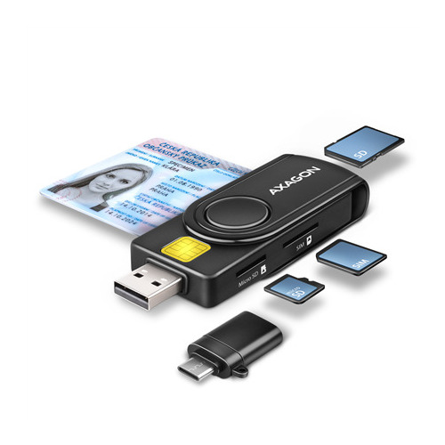 AXAGON Compact travel USB-A + USB-C