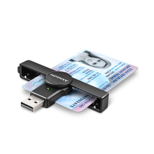 AXAGON  Foldable pocket USB-A contact Smart/ID