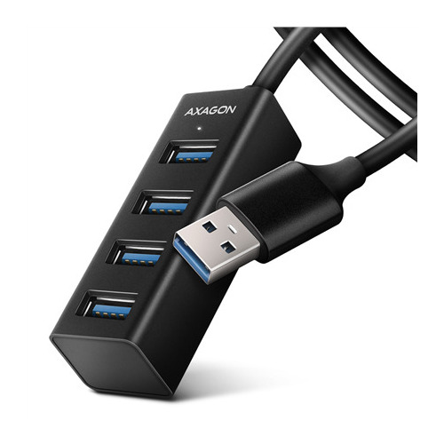AXAGON Miniature metal four-port USB 3
