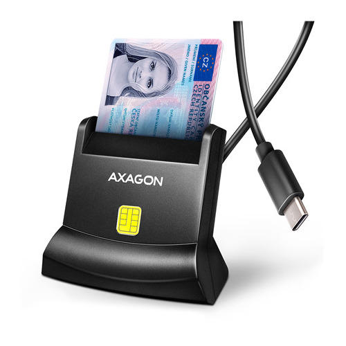 AXAGON  USB-C Smart card StandReader |