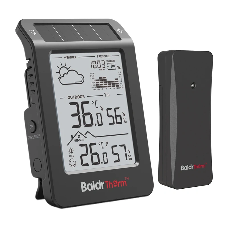RainPoint BALDRTHERM B0596WT2H2P-V1 Solar-Powered Weather Station
